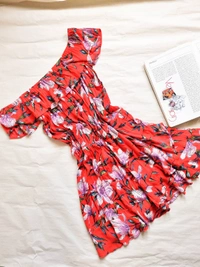 Here & Now A- Line Offshoulder  Dress  - XL, Multicolour 