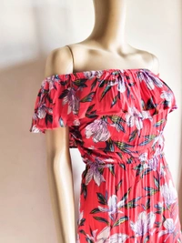 Here & Now A- Line Offshoulder  Dress  - XL, Multicolour 