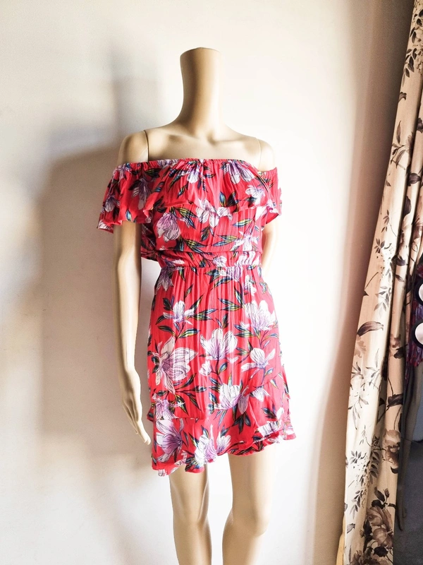 Here & Now A- Line Offshoulder  Dress  - XL, Multicolour 