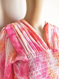 Smocked Dress - S, Pink