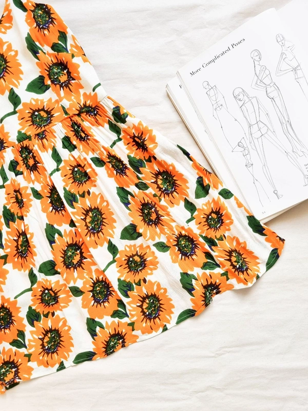 Berrylush  Sunflower Dress - Multicolour , S