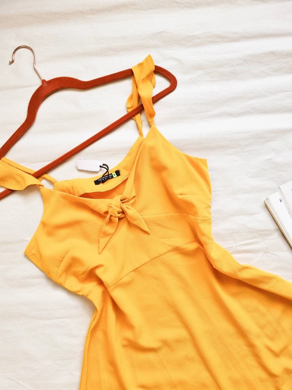 Tokyo Talkies  Summer Dress  - Mustard , M