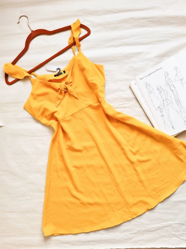 Tokyo Talkies  Summer Dress  - Mustard , M