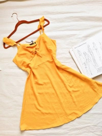 Tokyo Talkies  Summer Dress  - Mustard , M