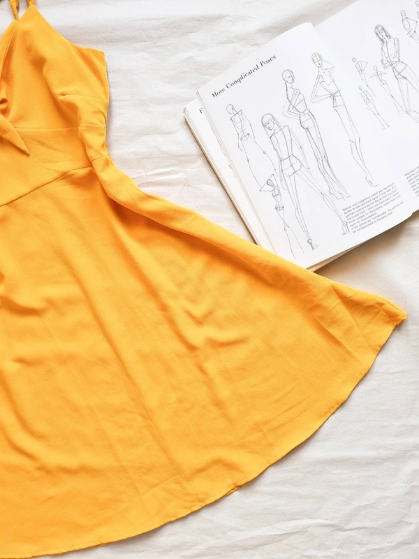 Tokyo Talkies  Summer Dress  - Mustard , M