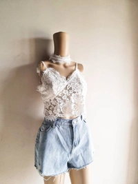 Urbanic   Lace Top - White , S