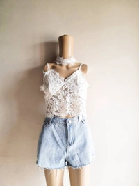 Urbanic   Lace Top - White , S