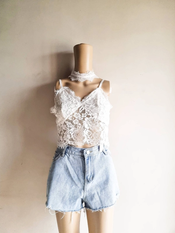 Urbanic   Lace Top - White , S