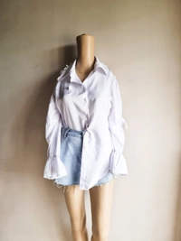 Peplum Top - White, S