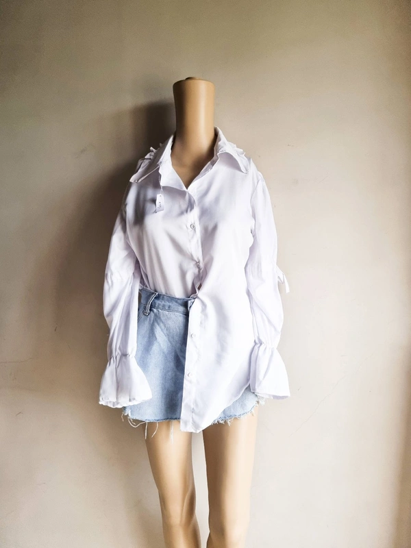 Peplum Top - White, S