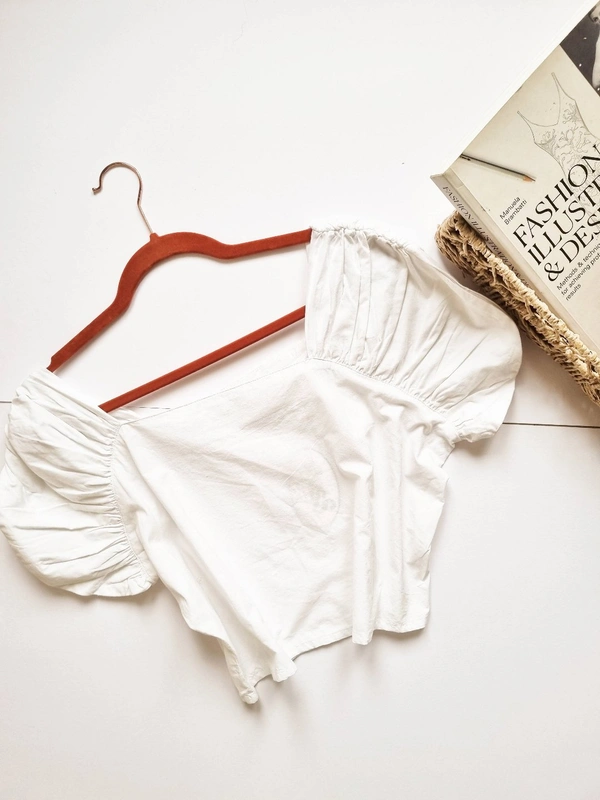 Plus S Peplum Top - White, L