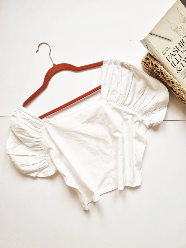 Plus S Peplum Top - White, L
