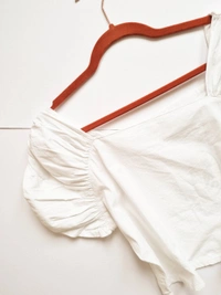 Plus S Peplum Top - White, L