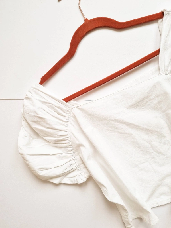 Plus S Peplum Top - White, L