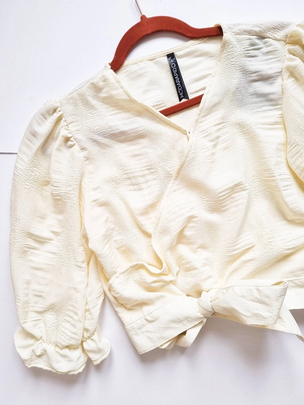Moda Rapido  Wrap Top - L, Off White