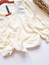 Moda Rapido  Wrap Top - L, Off White