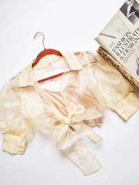 Organza Top - Cream, S