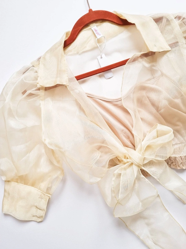 Organza Top - Cream, S