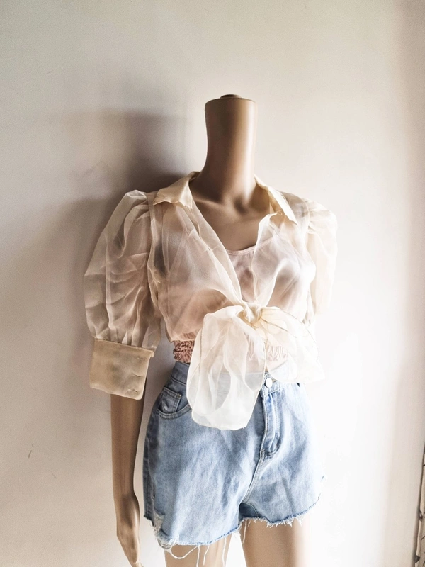 Organza Top - Cream, S