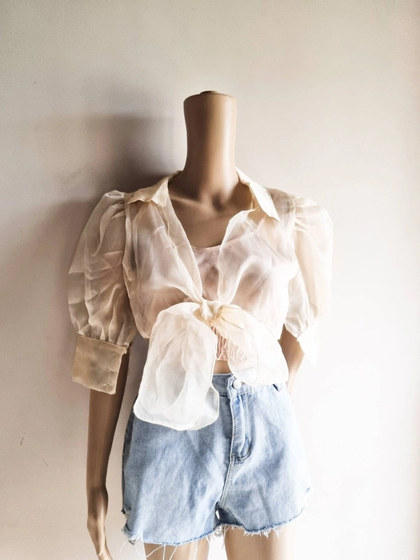 Organza Top - Cream, S