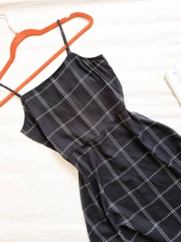 Berrylush  Stripped Dress - Black, S