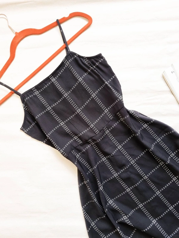 Berrylush  Stripped Dress - Black, S