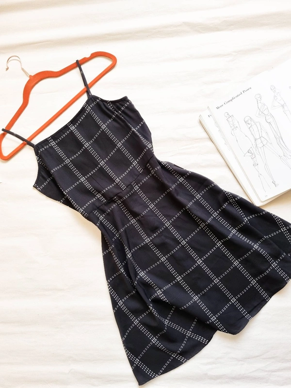 Berrylush  Stripped Dress - Black, S