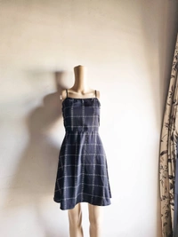 Berrylush  Stripped Dress - Black, S