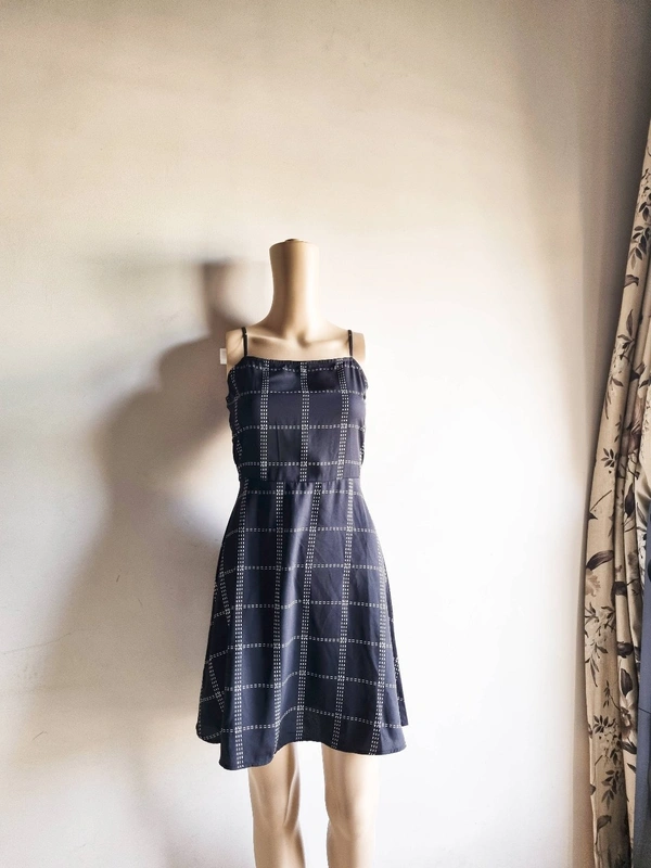 Berrylush  Stripped Dress - Black, S