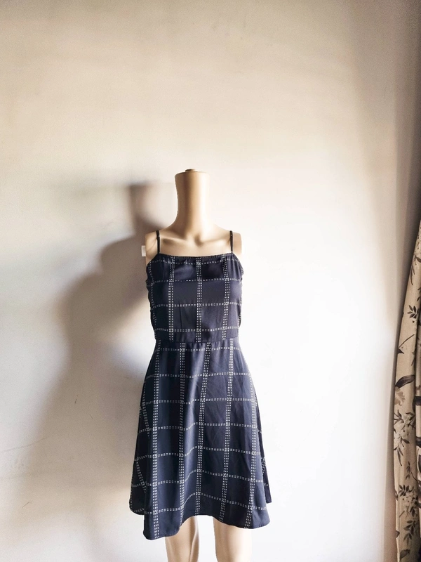 Berrylush  Stripped Dress - Black, S