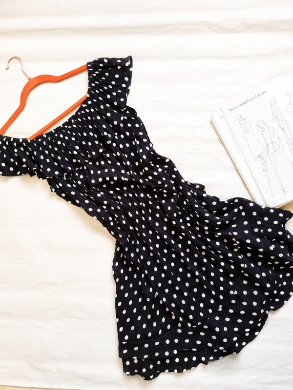 Here&Now Polka Dots Dress - Black, Xl