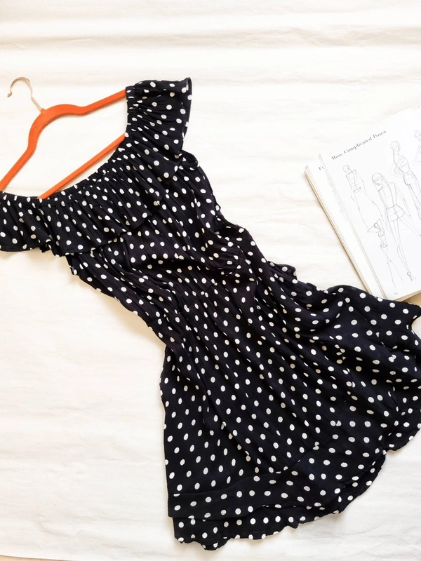 Here&Now Polka Dots Dress - Black, Xl