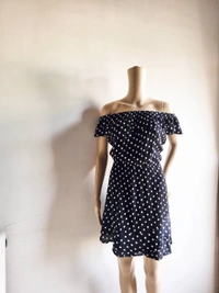 Here&Now Polka Dots Dress - Black, Xl