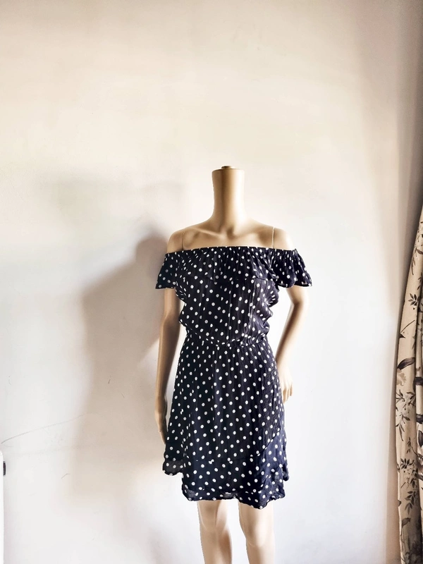 Here&Now Polka Dots Dress - Black, Xl