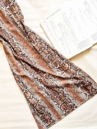 Snake Print Dress - Brown, S