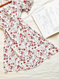 Floral Dress - White, S