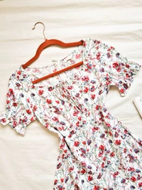 Floral Dress - White, S