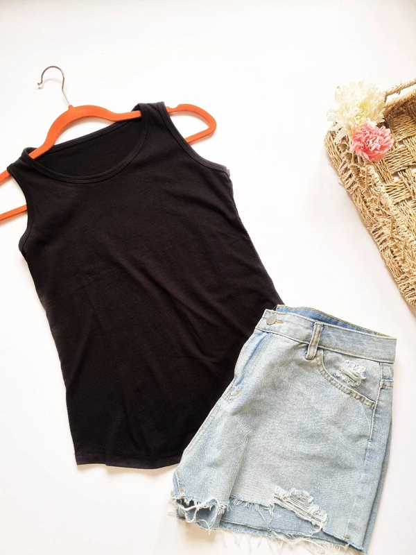 Solid top - Black, M