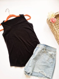 Solid top - Black, M