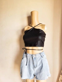 Tieable top - Black, L