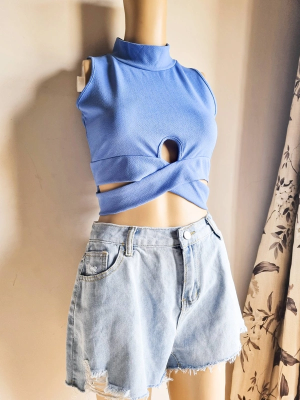 Cut out Top - Blue, S