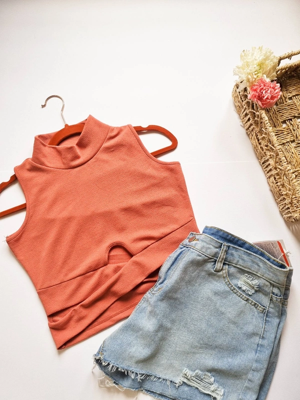 Cut out Top - Peach, S