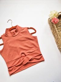 Cut out Top - Peach, S