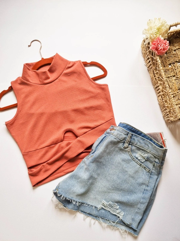 Cut out Top - Peach, S