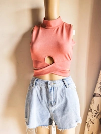 Cut out Top - Peach, S