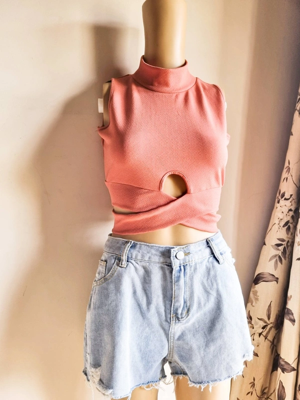 Cut out Top - Peach, S
