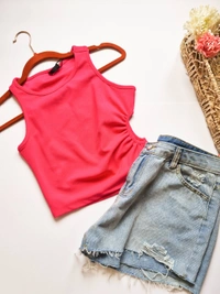 Cut out top - Hot Pink, XS