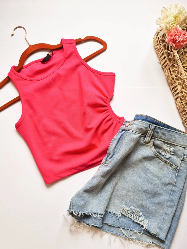 Cut out top - Hot Pink, XS