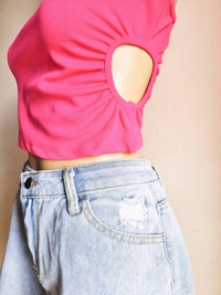 Cut out top - Hot Pink, XS
