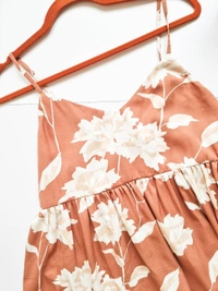 Floral top  - Peach, XL